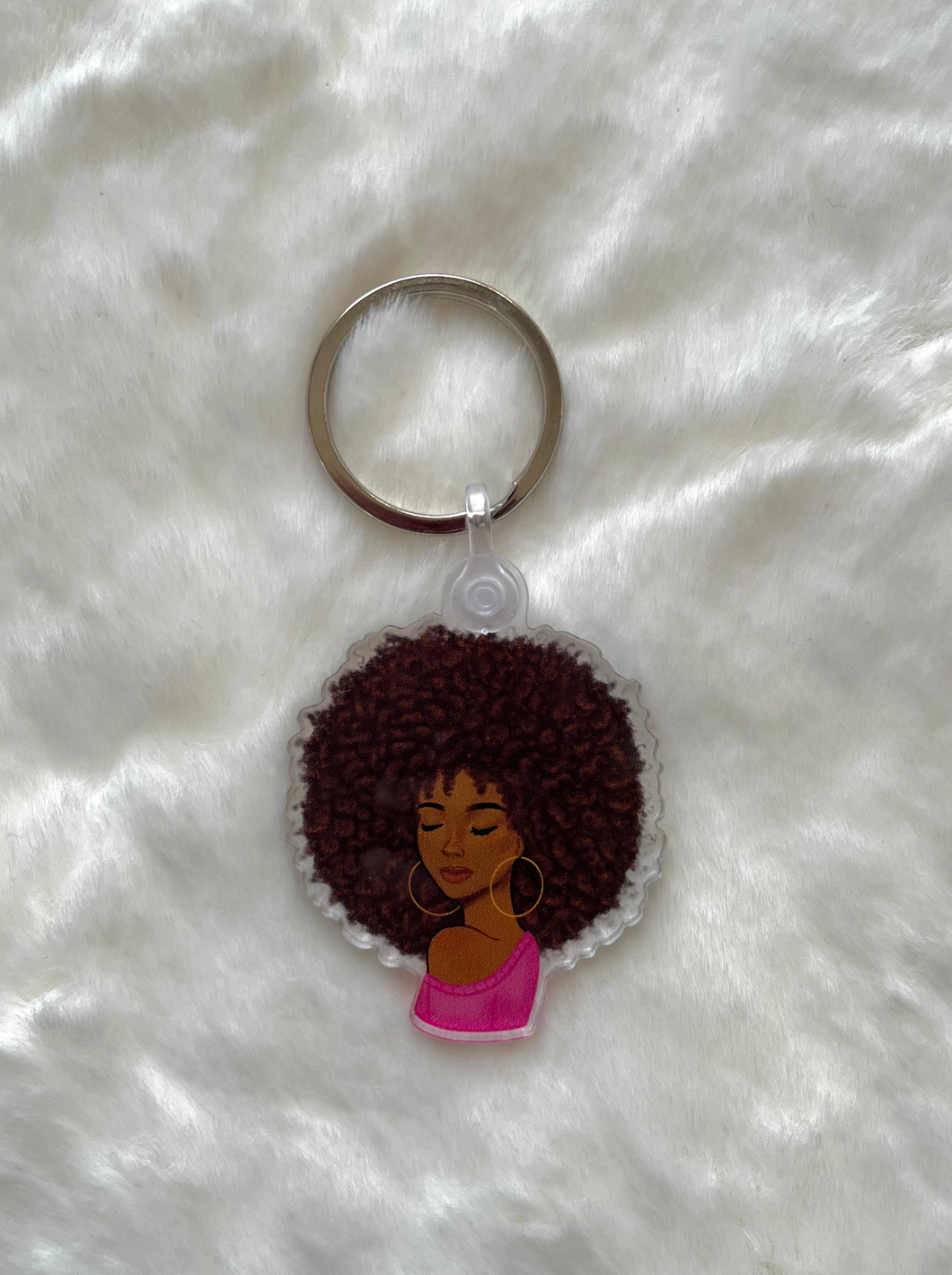 Afro Keychain