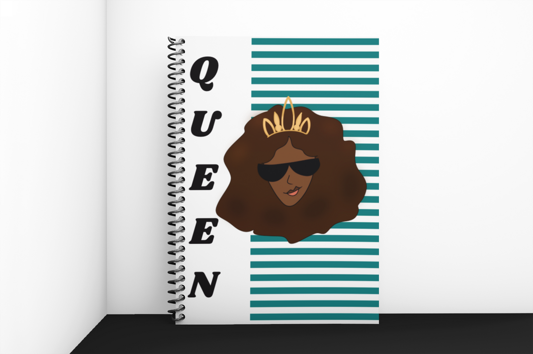 “Queen” 8.5”x11” Spiral Notebook